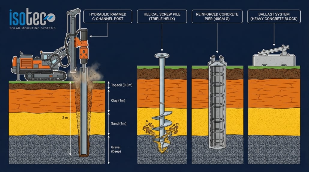 Temel Tipleri ve Zemin Kesiti - Çakma Kazık Helisel Betonarme Balast