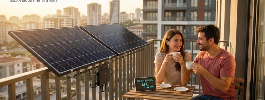 Balkona güneş paneli kurulum mini solar sistem