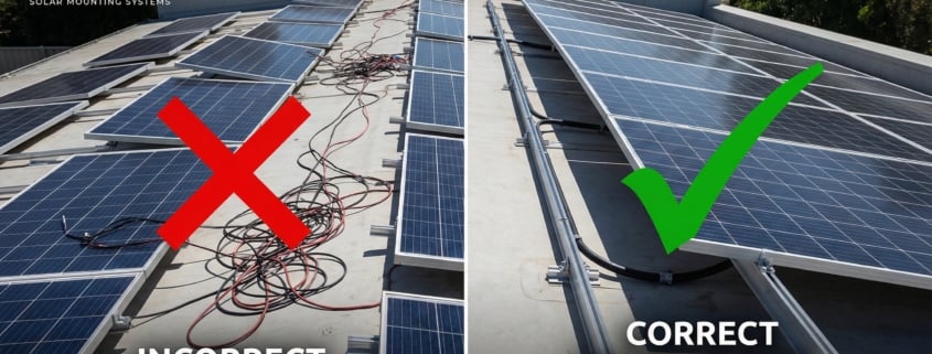 Fehler bei der Installation von Solarmodulen: korrekte oder fehlerhafte Installation.