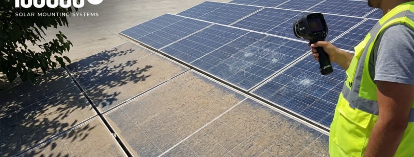 Effizienzverluste, Fehler, Umweltverschmutzung bei Solarmodulen.