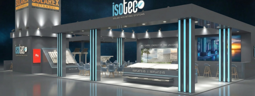 ISOTEC SolarEX İstanbul 2026 fuar standı 240 m2 HOL C02 Stand 4 güneş enerjisi montaj sistemleri