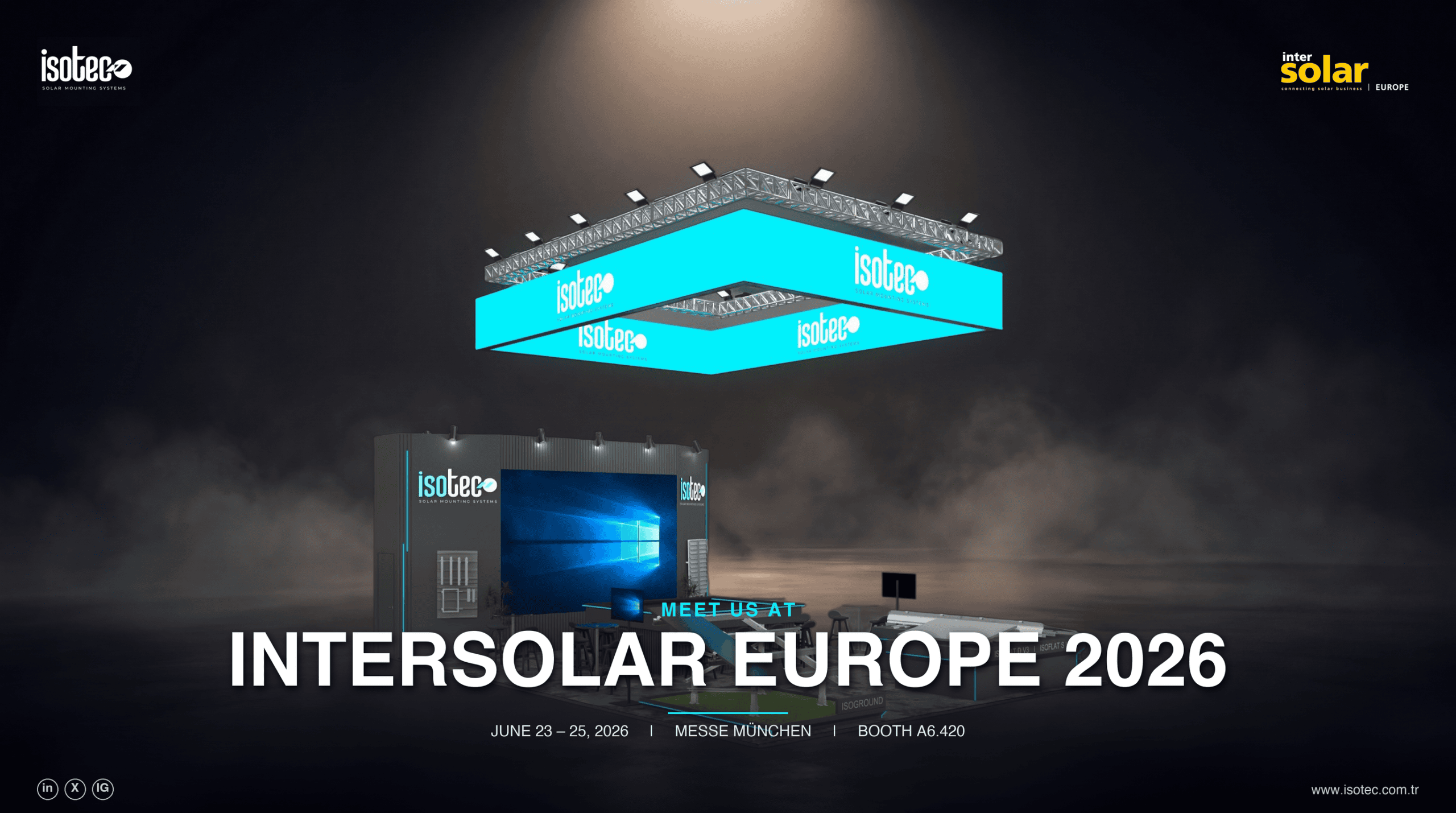 ISOTEC Intersolar Europe 2026 booth at Messe Munchen