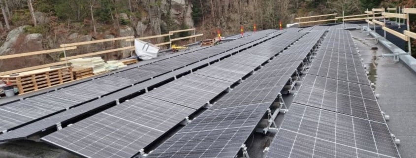 ISOTEC Solar ISOFLAT D13 Flat Roof mounting system reference - Mandal, Norway