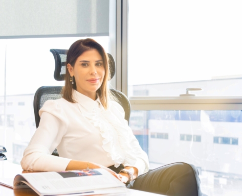 ISOTEC Kurucu Ortağı ve CFO'su Zahide Öztürk ofisinde