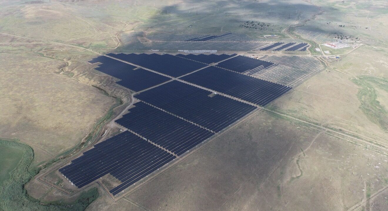 ISOTEC Solar ISOGROUND montaj sistemi - Gürcistan Marneuli 75 MW, havadan görünüm 2